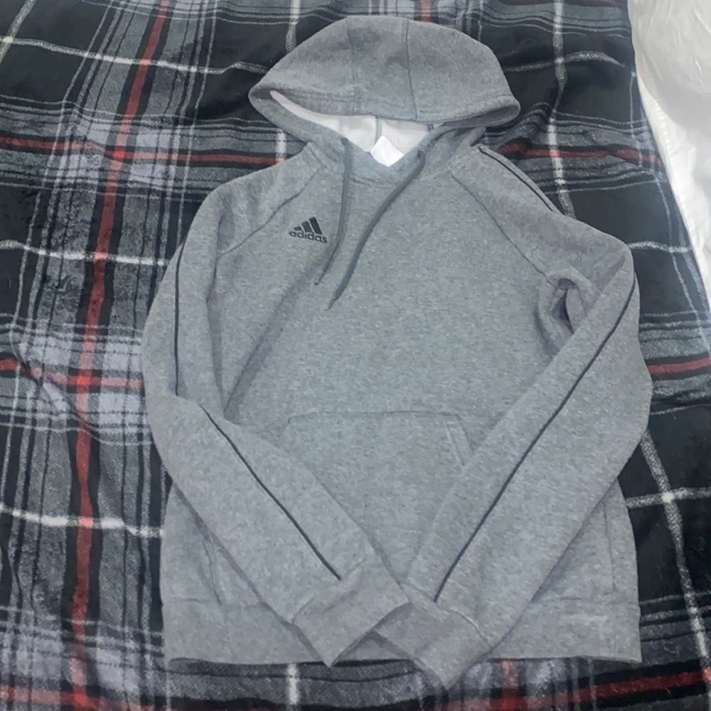 gray adidas hoodie